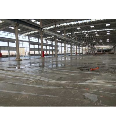 青/赤/灰/白 完成 鉄筋構造 直接設置サポートのための生産が完了した建物
