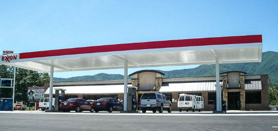 大規模な燃料小売とサービスのためのモジュール式鋼鉄ガソリンステーション