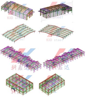 KXDによる建築工学鋼鉄構造建築物